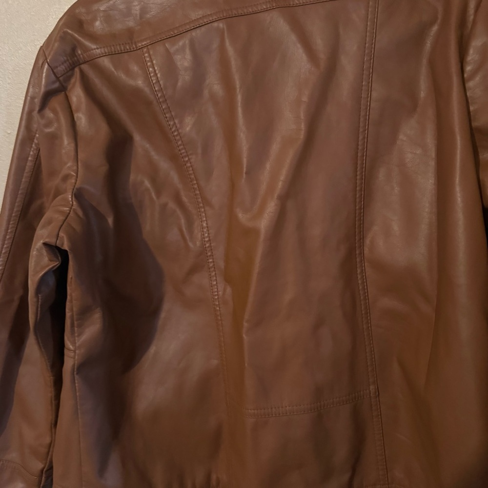 George Tan Leather Jacket - Picture 9 of 10